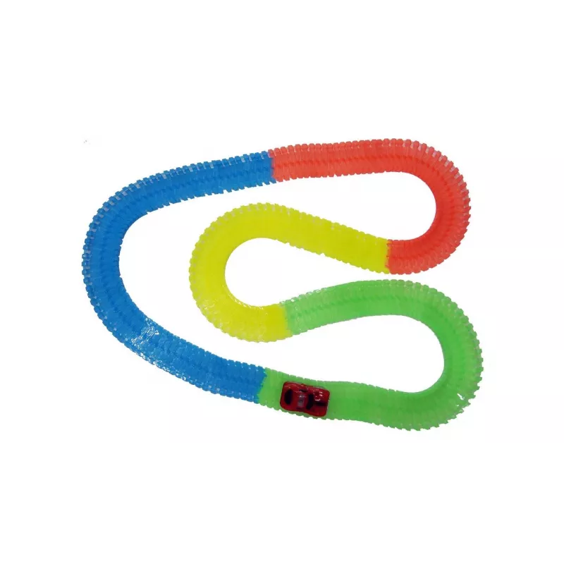 Set de vehículo de juguete y vías Amewi 100614 con funcionamiento a pilas AA (2 × AA), multicolor rojo