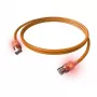 EasyLan DualBoot LED Cable de parcheo RJ45 S/FTP Cat.6A (Clase EA) - con conector saCon - LSOH - naranja - 7.