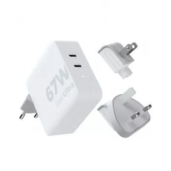 Cargador de viaje Xtorm 67W GaN-Ultra + cable USB-C PD