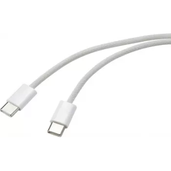 Renkforce cable USB conector macho USB-C®, conector macho USB-C® 3,00 m blanco pares trenzados RF-6056880 (RF-6056880)