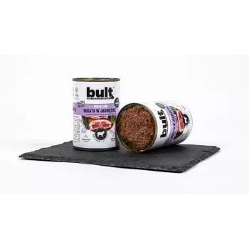 Comida húmeda para perros BULT rica en cordero 800 g — alimento completo para perros adultos en lata, 12 % proteína, 7,5 % grasa, 75 % humedad