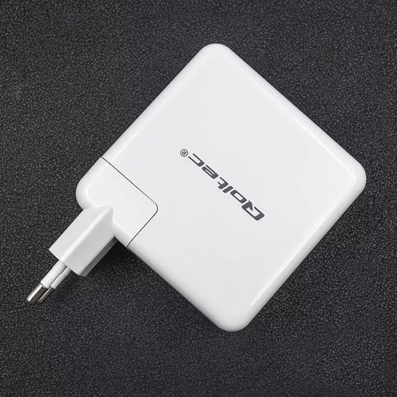 Qoltec Cargador GaN FAST 108W | 5-20V | 3-4.7A | USB C | blanco