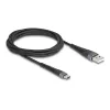 Cable USB DELOCK USB 2.0 2 m USB A USB C negro 81122