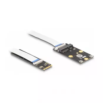 Convertidor DeLOCK M.2 Key B+M conector macho a ranura Mini PCIe cable flexible