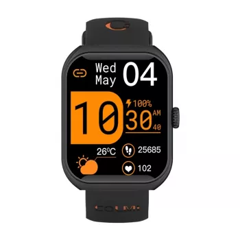 Smartwatch Colmi P86 negro con medidor de frecuencia cardíaca, resistente al agua
