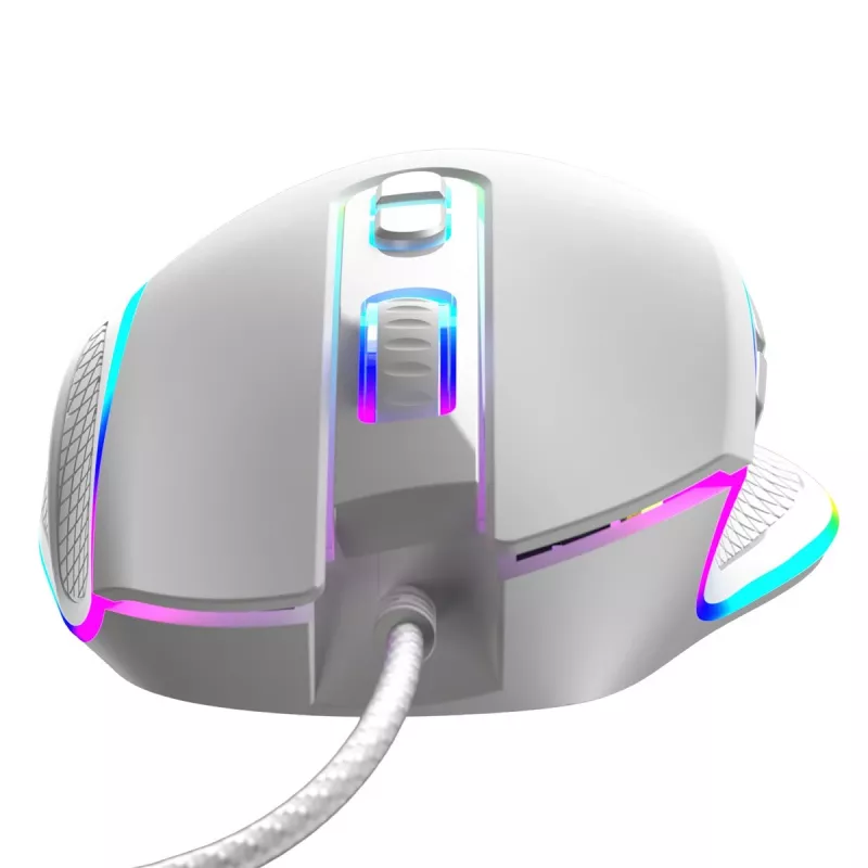 Ratón óptico con cable MODECOM Volcano Veles (blanco) — modelo M-MC-VELES-200