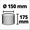 Einhell 2351126 filtro plisado para aspiradoras de sólidos y líquidos, clase de polvo L