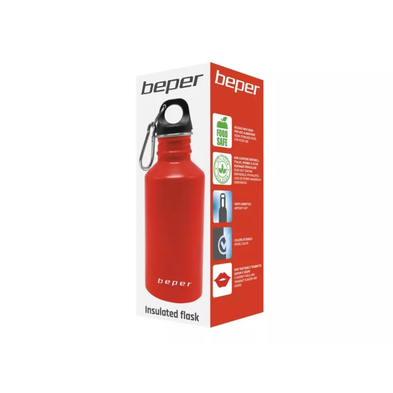 Beper C102BOT002 botella de acero inoxidable, 500 ml