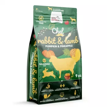 SYTA MICHA Chef Conejo, cordero con calabaza y piña - Comida seca para perros - 9kg