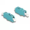 DeLOCK acoplador de fibra óptica LC simplex conector hembra a conector hembra LC simplex OM3 aguamarina
