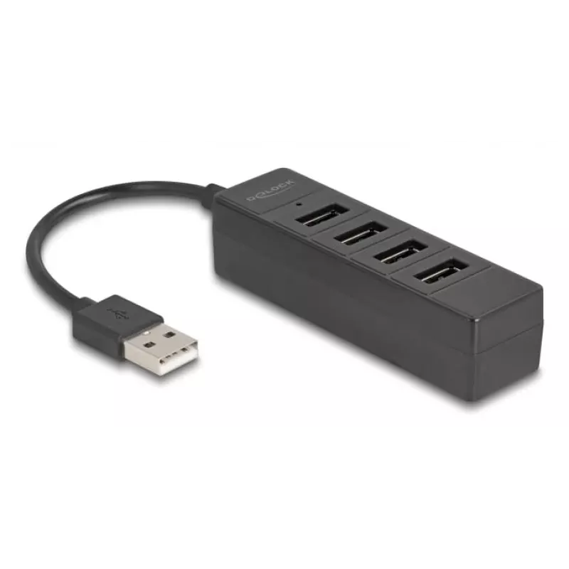 Hub USB DeLOCK 64334 Type-A 480 Mbit/s Negro