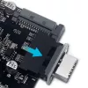GrauGear adaptador interno de USB 3.0 de 19 pines a USB 3.1 Type-E de 20 pines Key A, 180 grados