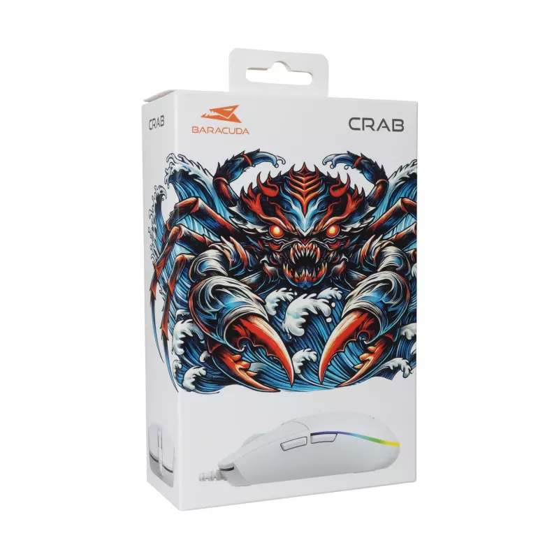 Ratón Baracuda BGM-112 Crab blanco CRAB-W
