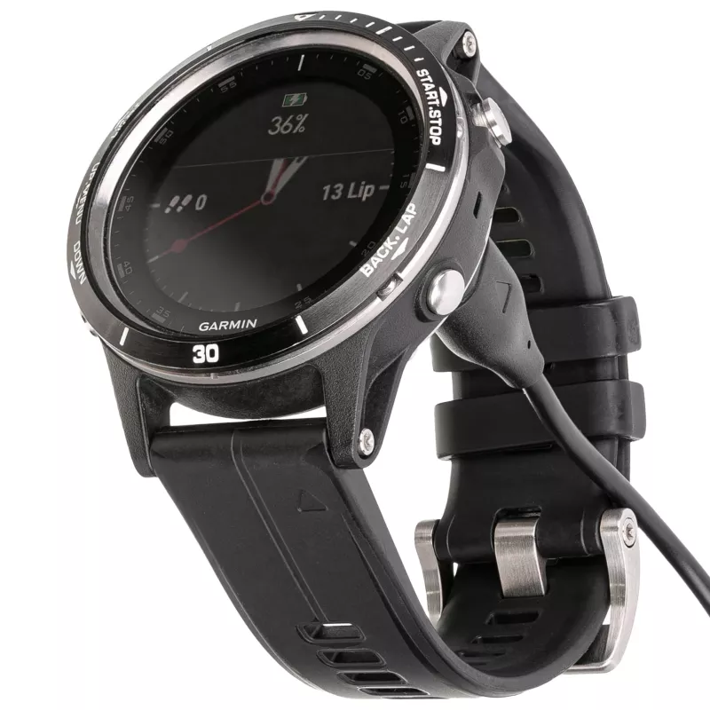 Cable de carga Akyga AK-SW-17 para smartwatches Garmin (Fenix 5/6/7, Vivoactive 3/4, Forerunner), USB, 1 m