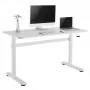 Escritorio Ergo Office regulable en altura manualmente, máx. 40 kg, altura máx. 117 cm, con tablero para trabajar de pie y sentado, ER-401 W