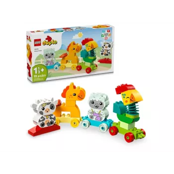 Juguete de construcción LEGO DUPLO Tren de animales 10412 — 19 piezas, para niños a partir de 1,5 años, 170×60×430 mm