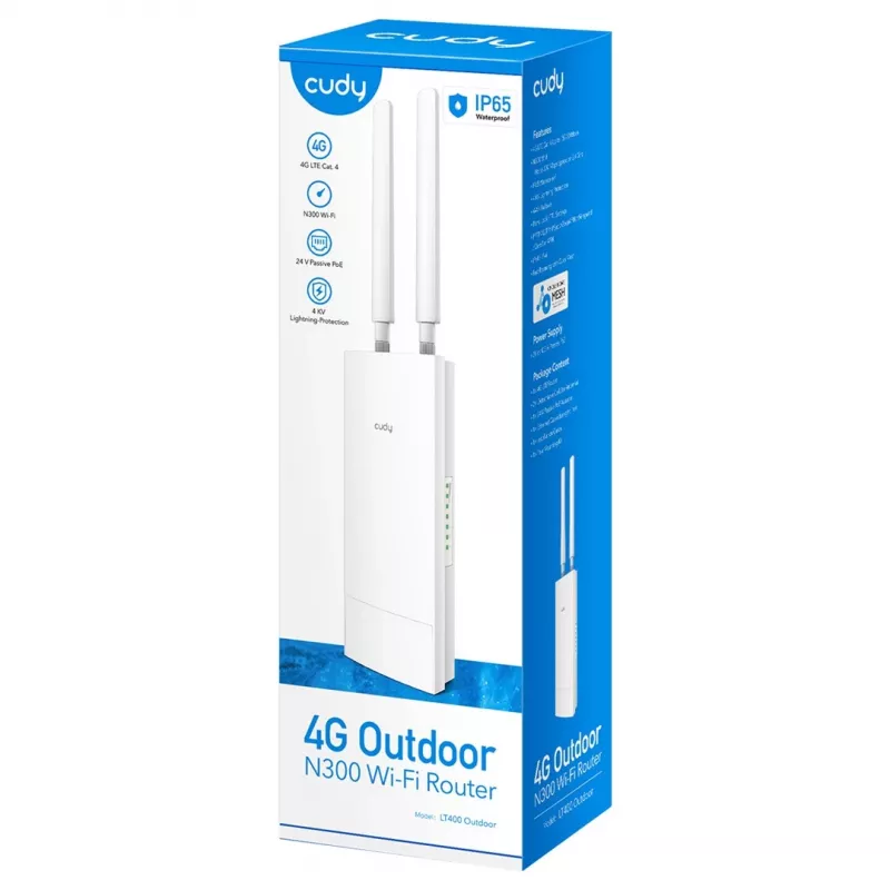 Router Cudy LT400 Fast Ethernet banda única (2,4 GHz) 4G blanco