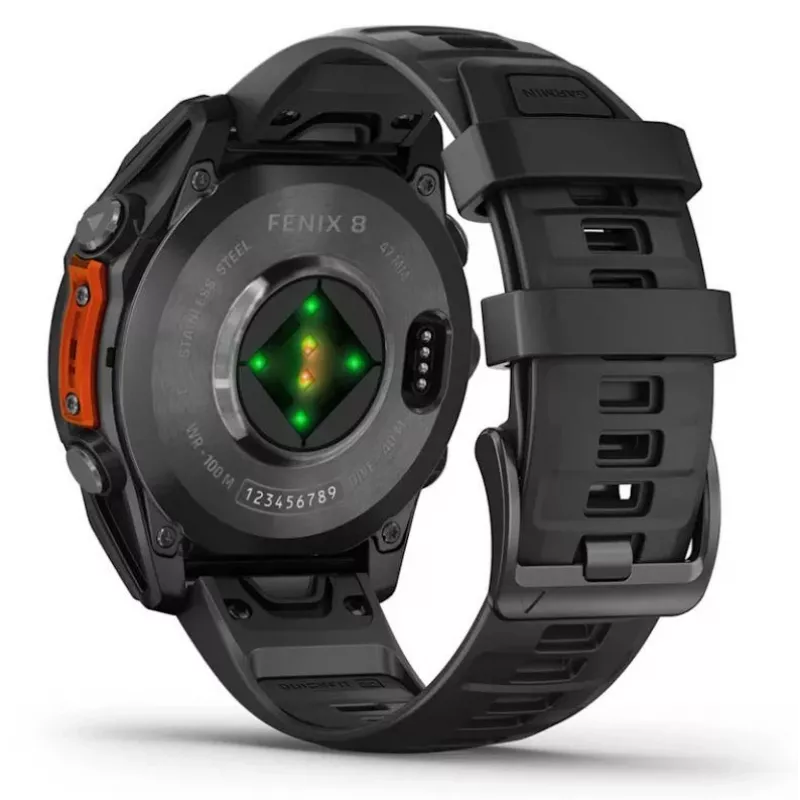 Garmin Fenix 8 3,56 cm (1,4 inch) AMOLED 47 mm Digital 454 x 454 píxeles Pantalla táctil Negro Wi-Fi GPS (satélite)