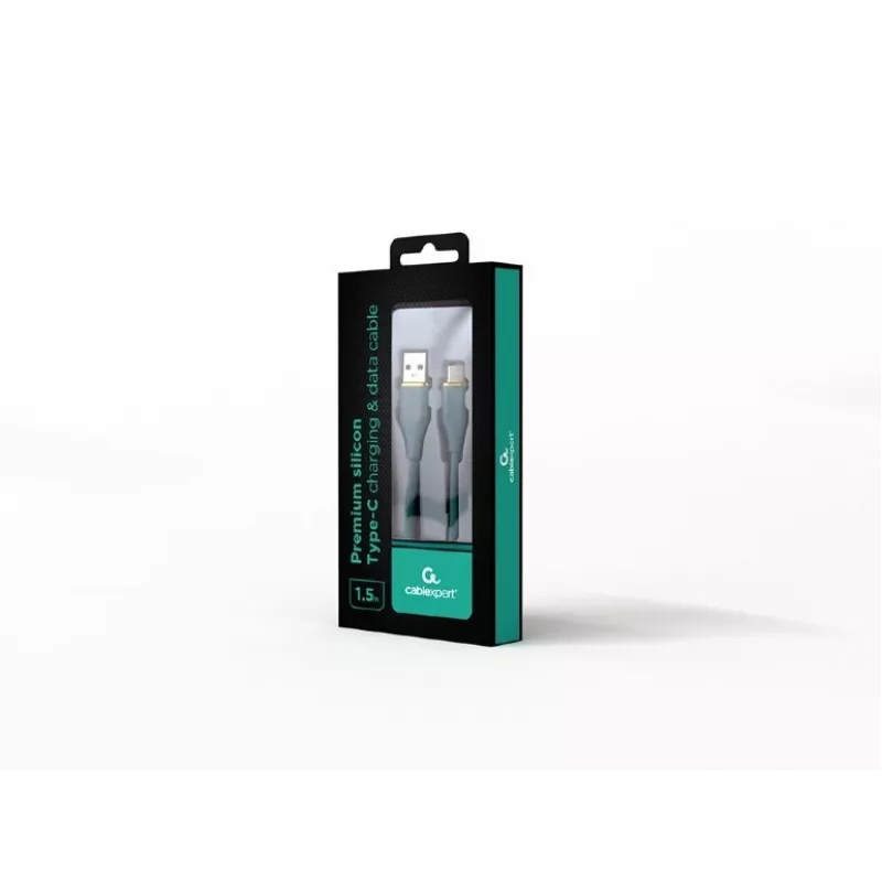 Cable de carga y datos USB Type-C, 1,5 m, verde