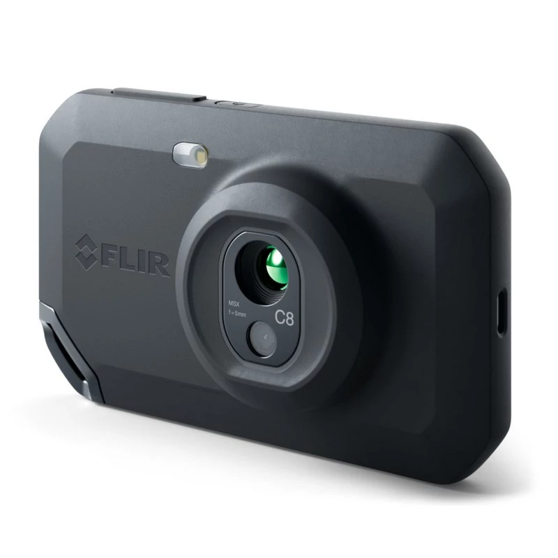 FLIR C8 cámara termográfica compacta, 320x240, MSX, de -20 a 450 °C, pantalla LCD, Wi-Fi, negra