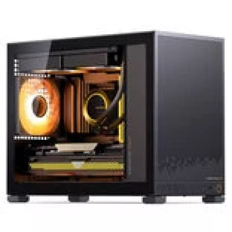 Caja de PC Jonsbo D32 STD + refrigeración líquida completa TRYX PANORAMA SE, ARGB - 240 mm, negro