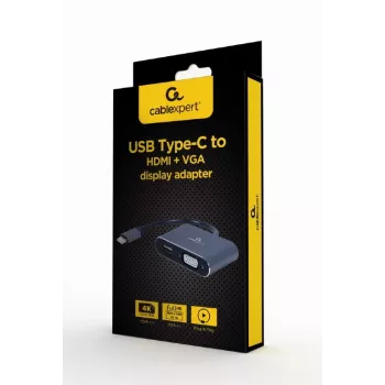 Cablexpert A-USB3C-HDMIVGA-01 adaptador gráfico USB gris
