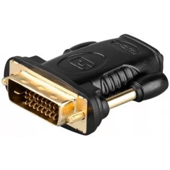 Goobay Adaptador HDMI/DVI-D, conector hembra HDMI estándar (Type-A) -> conector macho DVI-D (24+1) (68931)