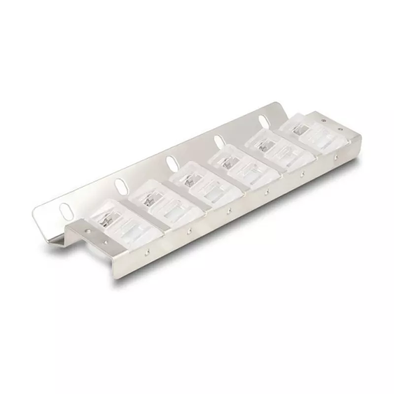DeLOCK 67040 Soporte Keystone de 12 puertos, inclinable, para rack de 10" o 19" y montaje en pared