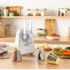 Cortador eléctrico de verduras Tefal Fresh Express DN853BE0 — 150 W, 3 discos intercambiables, 1 velocidad, crema