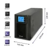 SAI (sistema de alimentación ininterrumpida) Qoltec 53042 de doble conversión (Online) 1 kVA 800 W 2 tomas de CA