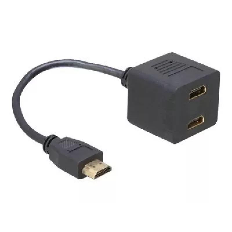 Adaptador HDMI DeLOCK 65056 0,2 m conector macho a 2x conector hembra