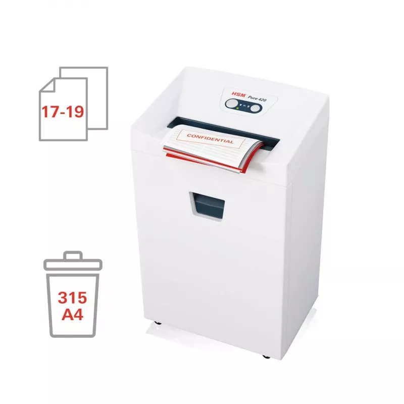 Destructora de documentos HSM Pure 420, 35 l, 3,9 mm