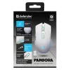 Ratón gaming inalámbrico DEFENDER Pandora White – ambidiestro, 3200 DPI, 6 botones, programable, óptico, USB