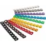 Goobay clips marcadores de cables dígitos 0-9, para diámetro de cable hasta 6 mm, 6 mm - anillos de identificación de colores 10x 10 uds. para marcar p. ej. cables de red