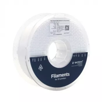 Filamento GEMBIRD ABS 1,75 mm 1 kg — Blanco, compatible con cualquier marca
