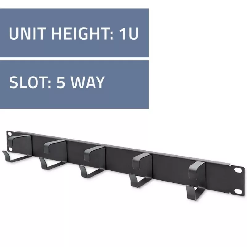 Organizador de cables QOLTEC 54515 1U para racks de 19 pulgadas