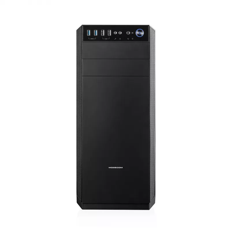 Carcasa de PC MODECOM Oberon Pro Midi Tower, cristal templado, microATX/ATX, 7 ranuras, 395 mm GPU, 2x3,5 pulgadas + 3x2,5 pulgadas bahías, USB 3.2 Gen1