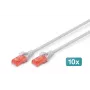 Latiguillo Digitus CAT 6 U/UTP LSZH 0,5 m 10 uds.