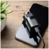 Cargador USB-C de viaje FIXED FIXC25M-C-BK, cable fijo, 25 W, compacto