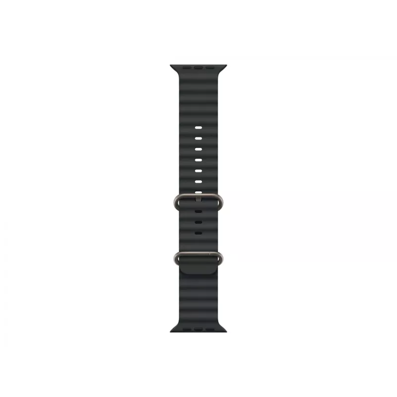 Correa Ocean negra 49 mm - acabado titanio natural