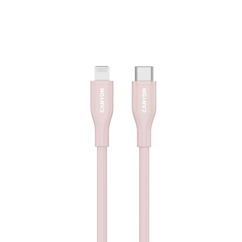 CANYON Cable CLNM60 C-L 60W MFI 1m silicona Rosa