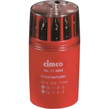 Caja de bits Cimco juego de 10 piezas 11 4604 — 10 bits de precisión para destornillador en estuche compacto