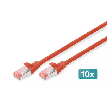 Cable de red Digitus CAT 6 S/FTP RJ-45 5m Rojo