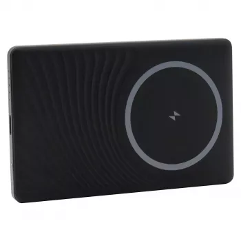 Batería portátil RealPower PB-5000 MAG 5000 mAh, carga inalámbrica, USB-C, 20 W, negro