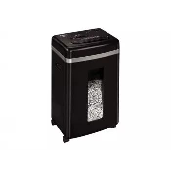 Destructora de documentos Fellowes Powershred 450M microcorte, capacidad 9 hojas, 2 x 12 mm, contenedor de 22 litros, negro