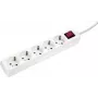 Regleta de enchufes AS Schwabe 35011 — cable de 1,4 m, 5 tomas AC, interior IP20, 230 V, blanco