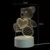 Lámpara de noche Extralink HOME corazón ilusión óptica 3D lámpara de mesita USB