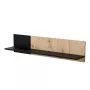Estante flotante Cama Meble MERCI 110x20x25 cm, montaje en pared, tablero aglomerado, negro/roble artisan