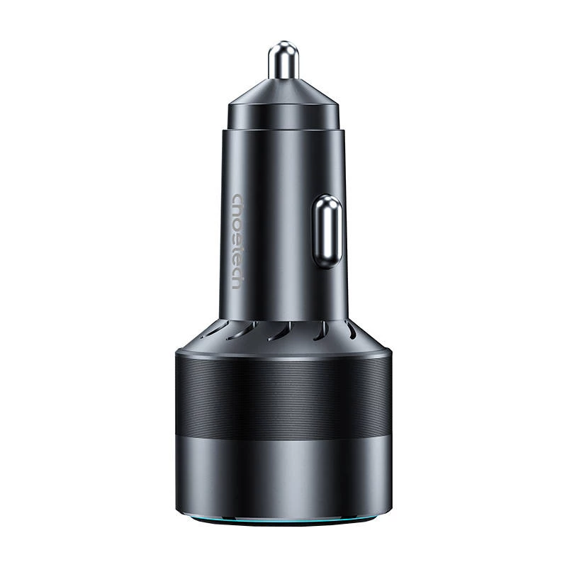 Cargador de coche Choetech TC0011 130W 2x USB C 1x USB A (negro)