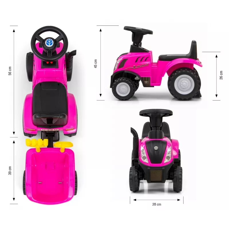 Correpasillos milly mally T7 tractor (rosa) vehículo correpasillos para niños